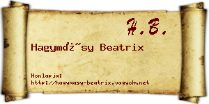 Hagymásy Beatrix névjegykártya