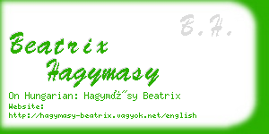 beatrix hagymasy business card